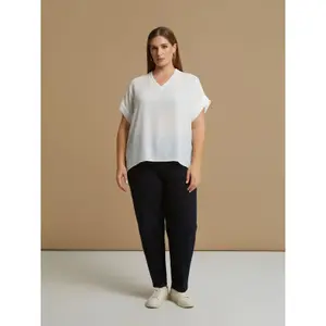 Women’s V-neck blouse Mat Fashion Essential image-1