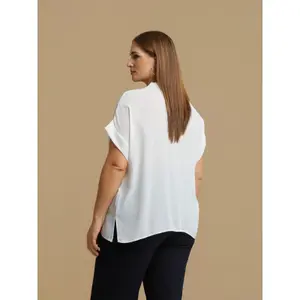 Women’s V-neck blouse Mat Fashion Essential image-3