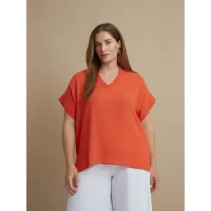 Women’s V-neck blouse Mat Fashion image-2