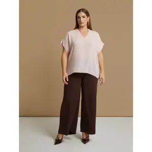 Women’s V-neck blouse Mat Fashion Essential image-1