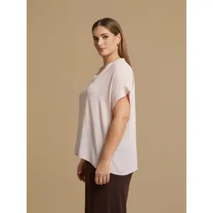 Women’s V-neck blouse Mat Fashion Essential image-4