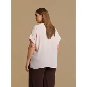 Women’s V-neck blouse Mat Fashion Essential image-3