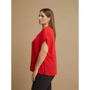 Women’s V-neck blouse Mat Fashion Essential image-4