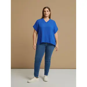 Women’s V-neck blouse Mat Fashion image-1