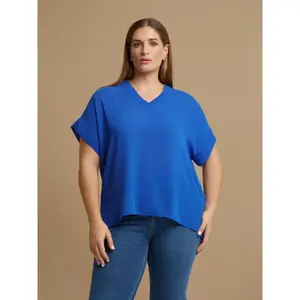 Women’s V-neck blouse Mat Fashion image-2