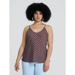 Randig satinlinne dam Mat Fashion image-1