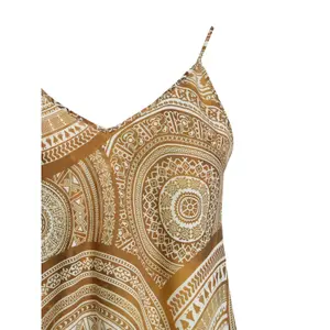 Satin Topp med Medaljongtryck Dam Mat Fashion image-1