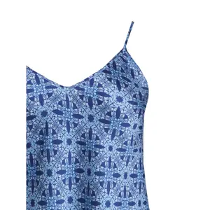 Satinrutigt Linne Dam Mat Fashion image-1