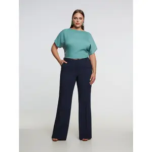 Custom Fit Bootcut Trousers Women Mat Fashion Nina image-1