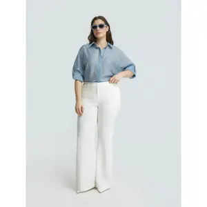 Custom Fit Bootcut Trousers Women Mat Fashion Nina image-1