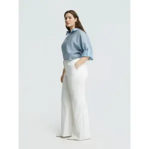 Custom Fit Bootcut Trousers Women Mat Fashion Nina image-3