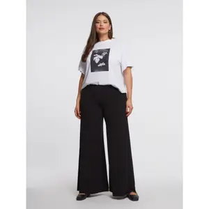 Women's Trousers Mat Fashion Basic Wide Leg image-1