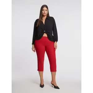 Women's Capri Jogging Trousers Mat Fashion Basic image-1