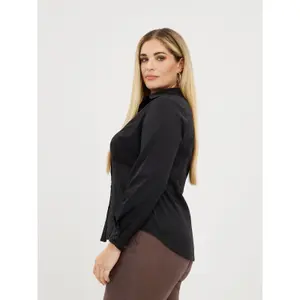 Women's long sleeve shirt Mat Fashion Basic image-2