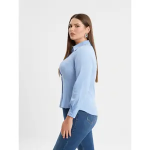 Women's long sleeve shirt Mat Fashion Basic image-4