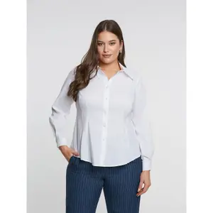 Women's long sleeve shirt Mat Fashion Basic image-1