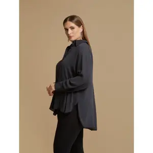Women's Long Sleeve Crepe Shirt Mat Fashion image-4