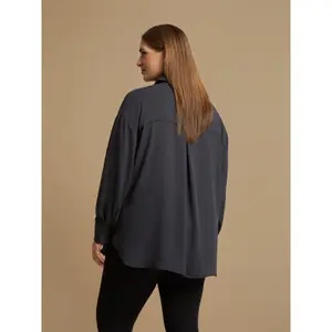 Women's Long Sleeve Crepe Shirt Mat Fashion image-3