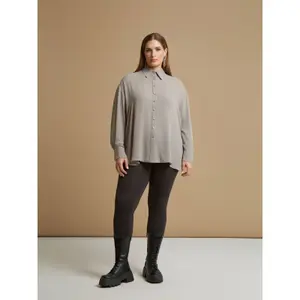 Women's Long Sleeve Crepe Shirt Mat Fashion image-1