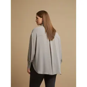 Women's Long Sleeve Crepe Shirt Mat Fashion image-3