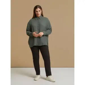 Women's Long Sleeve Crepe Shirt Mat Fashion image-1
