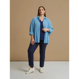 Women's Long Sleeve Crepe Shirt Mat Fashion image-1
