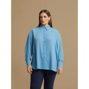 Women's Long Sleeve Crepe Shirt Mat Fashion image-2