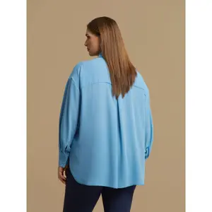 Women's Long Sleeve Crepe Shirt Mat Fashion image-3