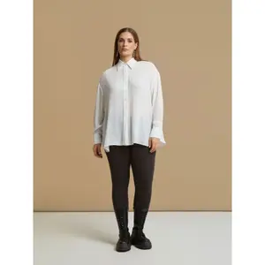 Women's Long Sleeve Crepe Shirt Mat Fashion image-1
