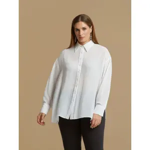 Women's Long Sleeve Crepe Shirt Mat Fashion image-2