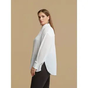 Women's Long Sleeve Crepe Shirt Mat Fashion image-4