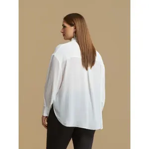 Women's Long Sleeve Crepe Shirt Mat Fashion image-3