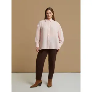 Women's Long Sleeve Crepe Shirt Mat Fashion image-1