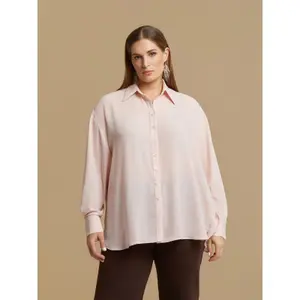 Women's Long Sleeve Crepe Shirt Mat Fashion image-2