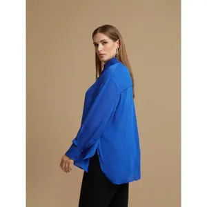 Women's Long Sleeve Crepe Shirt Mat Fashion image-4