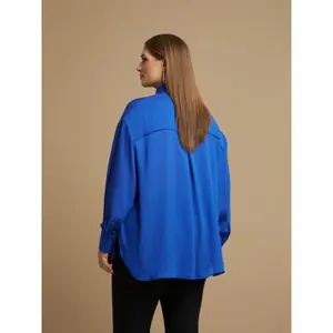 Women's Long Sleeve Crepe Shirt Mat Fashion image-3