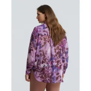 Women's Long Sleeve Floral Shirt Mat Fashion image-4