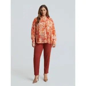 Women's Long Sleeve Floral Shirt Mat Fashion image-2