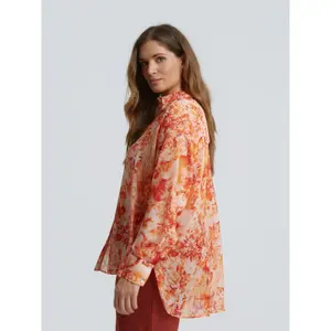 Women's Long Sleeve Floral Shirt Mat Fashion image-4