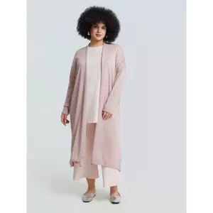 Women's Long Knitted Cardigan Mat Fashion Lurex image-1