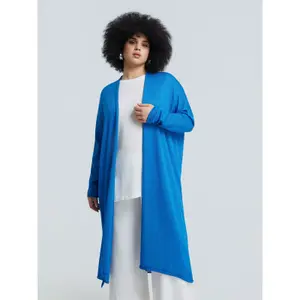 Women's Long Knitted Cardigan Mat Fashion Lurex image-1