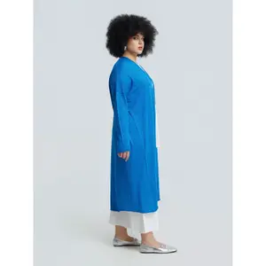 Women's Long Knitted Cardigan Mat Fashion Lurex image-4
