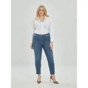 Women’s Slim Fit Jeans Mat Fashion Basic image-2