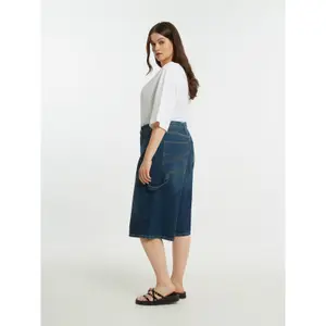 Women's Denim Bermuda Shorts with Utility Details Mat Fashion image-4