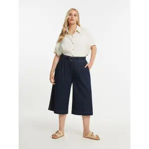 Women's crop jeans Mat Fashion Wide Leg image-1