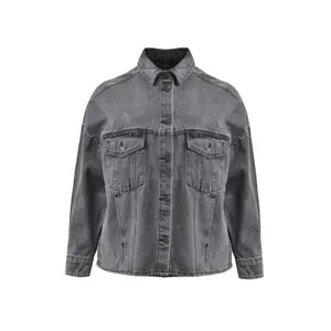 Worn denim jacket for women Mat Fashion image-0