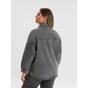 Worn denim jacket for women Mat Fashion image-3
