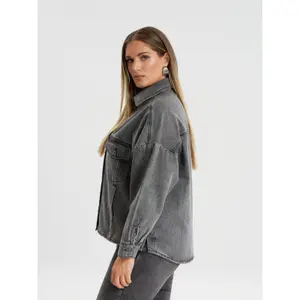 Worn denim jacket for women Mat Fashion image-4