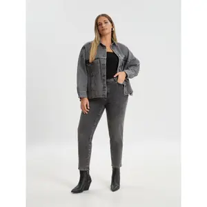Worn denim jacket for women Mat Fashion image-2
