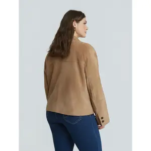 Women's Suede Leather Jacket Mat Fashion image-2